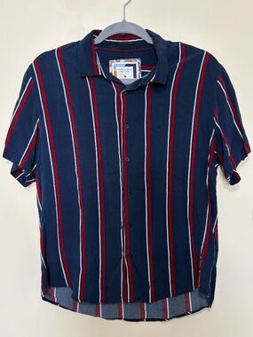 Cactus Man by Ricky Singh | Casual Button Down | Striped | Men's M